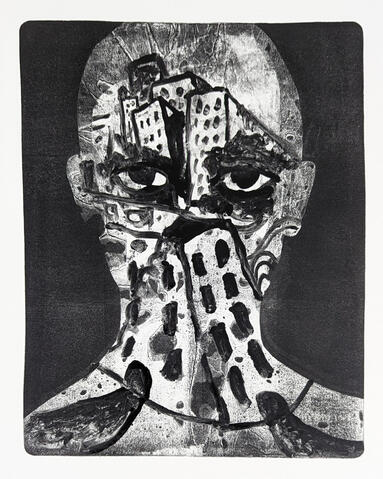 'Entrance/Exit' - monotype on paper