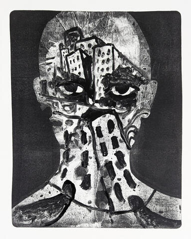 'Entrance/Exit' - monotype on paper