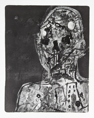 'Street Wires' - monotype on paper