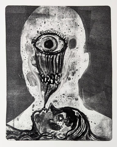 'DEATH iii' - monotype on paper